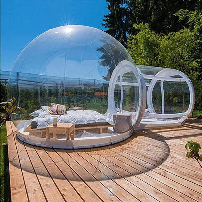 360 Landscape Retreat: Inflatable Tent for Outdoor Adventures - Transparent Bubble Camping Tent, Conveniently Portable for Quality Open-Air Experiences."