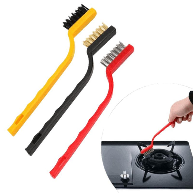 Gas Stove Cleaning Wire Brush Set | Kitchen Tool for Powerful Decontamination | Metal Fiber Brush