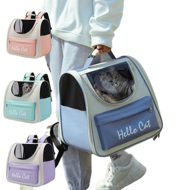 Breathable Pet Carrier Bag for Cats and Small Dogs - Backpack Style Cat Carrying Bag for Hiking, Travel, Camping & Outdoor Adventures