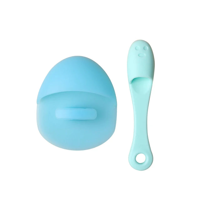 Facial Cleaning Puff with Silicone Nose-Washing Brush Set: Deep Cleanse Pores, Remove Blackheads, and Exfoliate