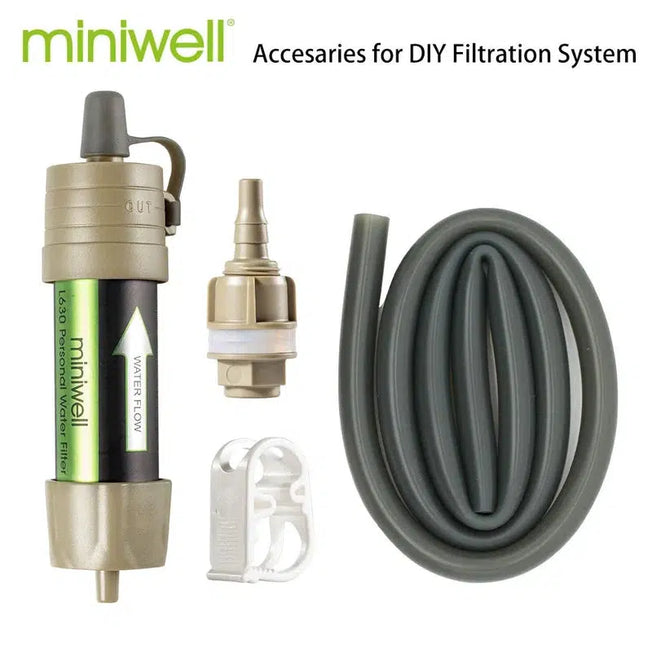 Miniwell Portable Camping Water Filter System: Filters up to 2000 Liters, Ideal for Outdoor Emergency Survival