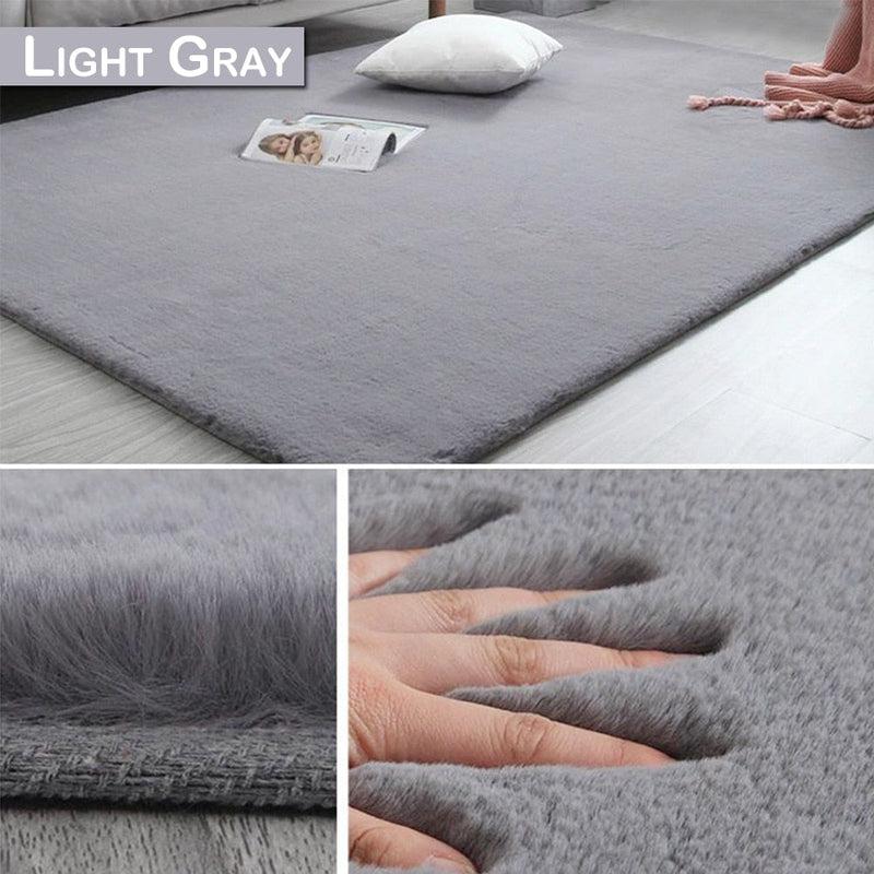 Cold Season Ultra-Plush Cozy Carpet | Oversized Imitation Fur Floor Mat for Contemporary Interior Design | Soft Bunny Fur Rug for Lounge & Sleeping Quarter