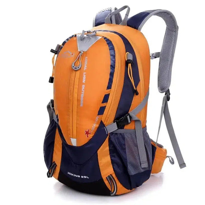 Discover the 25L Waterproof Nylon Mountaineering Backpack! Ideal for outdoor adventures like hiking, camping, and biking