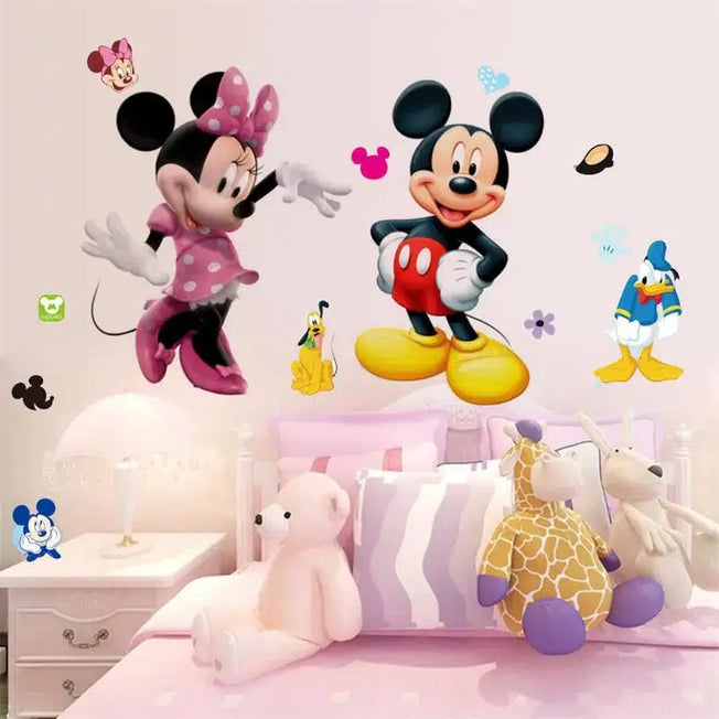Add a touch of whimsy to your child's bedroom with these Mickey Mouse Wall Stickers. Perfect for boys and girls alike, these DIY decals transform any space into a magical Disney-inspired room
