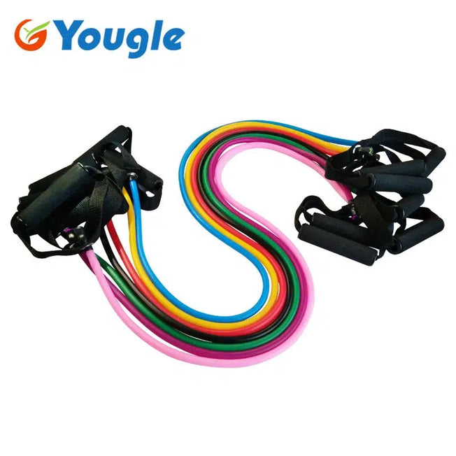 Pilates Latex Tubing Expanders: Exercise Tubes for Strength Resistance Band Sets, Fitness Equipment Pull Belt Rope