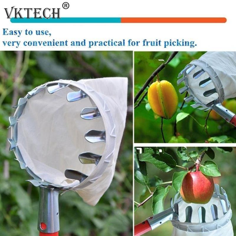 Metal Fruit Picker Orchard Gardening Apple Peach High Tree Picking Tools | Fruit Collector Gardening Tools