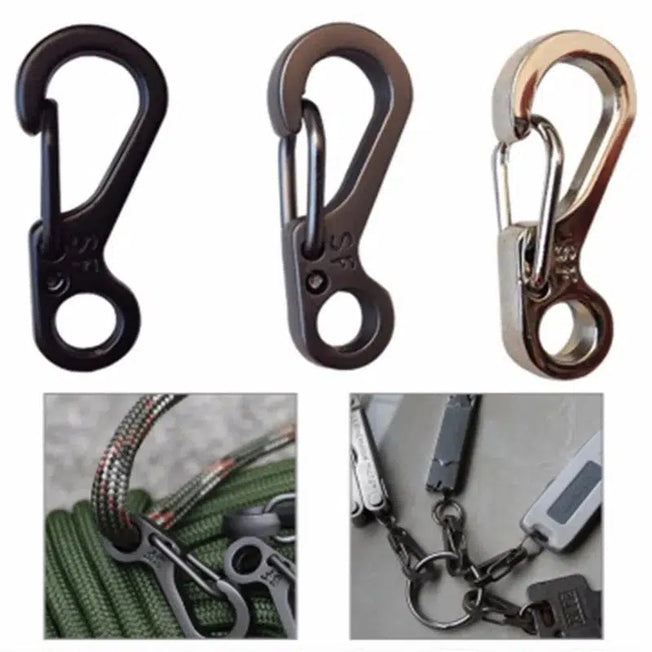 Discover the 10-Piece Camping Equipment Survival Set! This EDC kit includes paracord carabiner snaps with SF spring clips, ideal for hiking, backpacking, and tactical adventures.