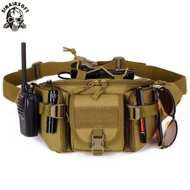 Waterproof Tactical Waist Bag: Perfect for Hiking, Fishing, Sports, Hunting, and Camping. Molle Army Bag with Multiple Pockets for Outdoor Activities