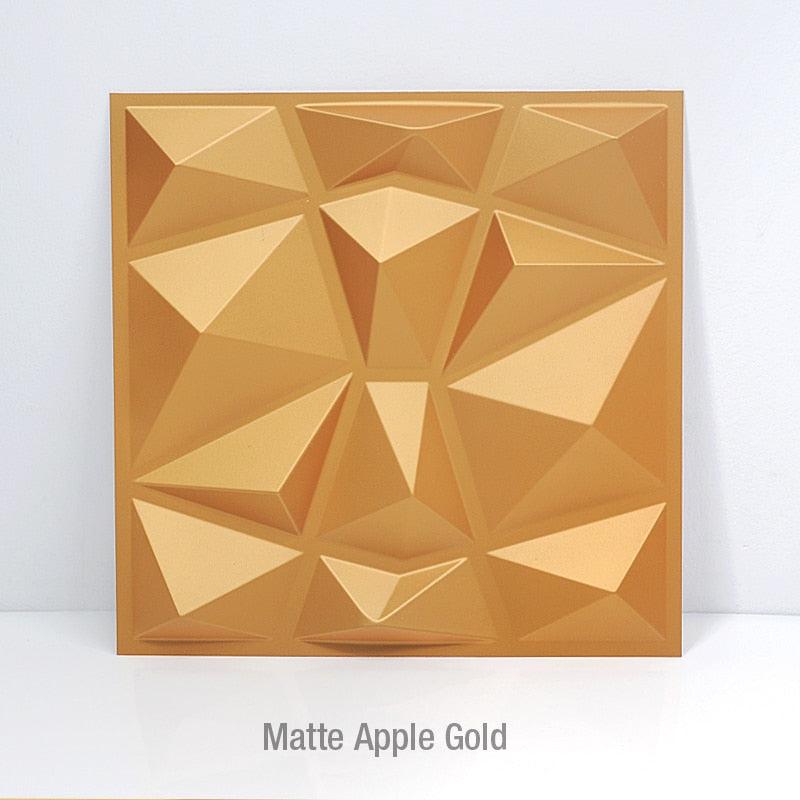 3D Art Decor | Geometric Diamond Carved Tile | Adhesive Bottom | Non-Self-Adhesive | 3D Wall Sticker