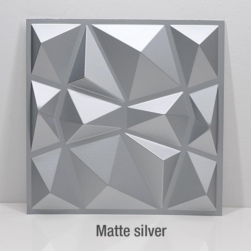 3D Art Decor | Geometric Diamond Carved Tile | Adhesive Bottom | Non-Self-Adhesive | 3D Wall Sticker