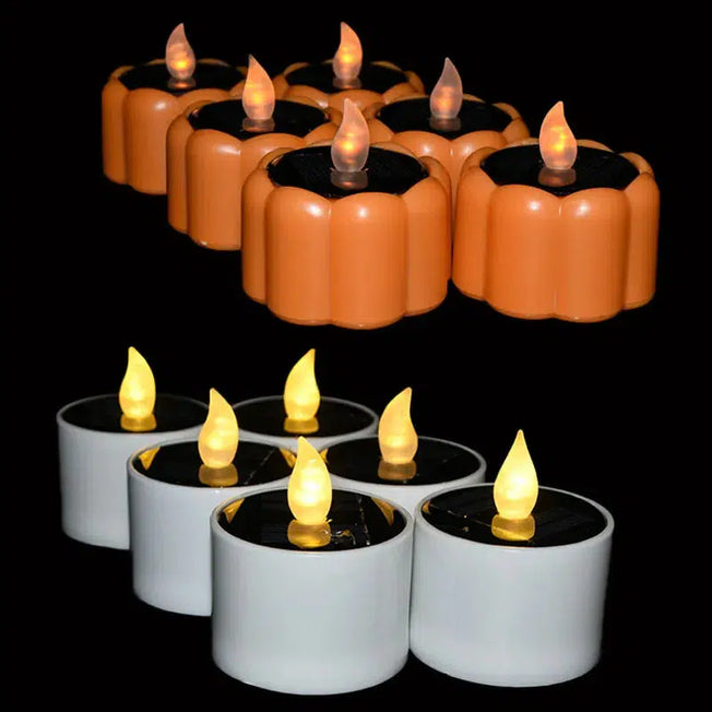 Solar LED Tea Lights: Create a cozy ambiance in your bedroom, living room, or bar with these rechargeable flameless flicker candles, perfect for home decoration