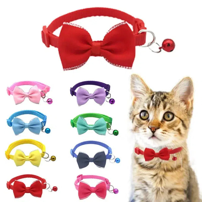 Dress up your furry friend with our new pet bow bell collars! These cute cat collars come in a variety of colors and are adjustable for a perfect fit