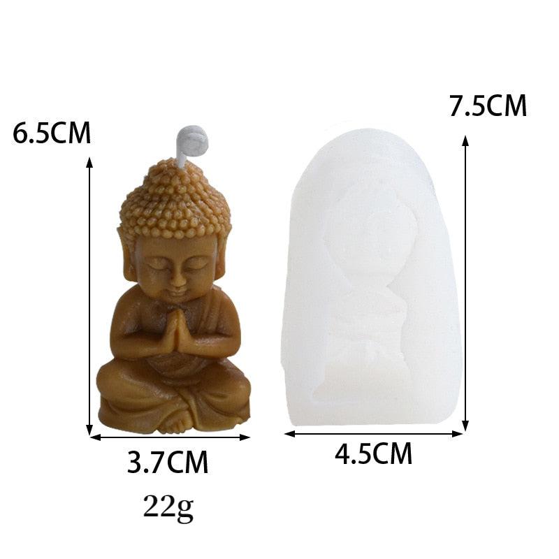 3D Buddha Candle Mold for Gypsum, Soap, Cement, Resin - Ideal for Festival Gift Making & Church Candle Production