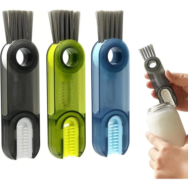 3-in-1 Cup Cleaning Brush - Versatile Kitchen Tool for Cleaning Cups - Multifunctional Cup Rim Cleaner - Essential Household Cleaning Tool