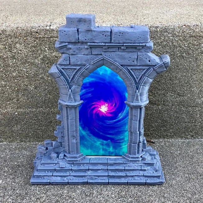 Ruined Archway Portal Insert for Magical Animated Video Effects: Tabletop Terrain for RPG, D&D, Dungeons and Dragons