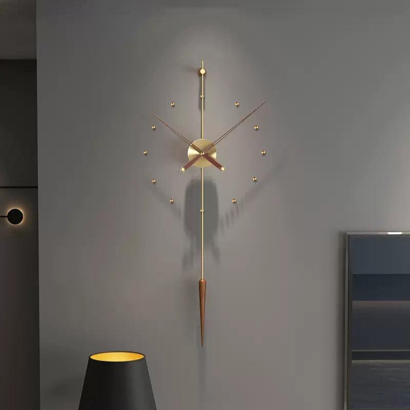 Contemporary Metal Elegance Wall Clock | Fashionable DIY Home Decoration for Your Living Space, Noiseless & Chic Design
