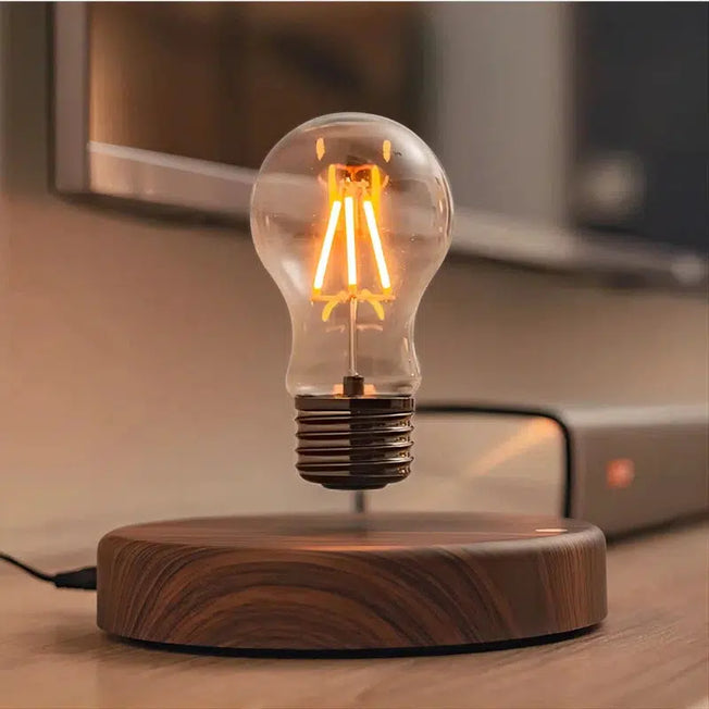 Magnetic Levitation Lamp: Creative Floating Glass LED Bulb for Home, Office Desk Decoration. Perfect Birthday Gift, Novelty Night Light for Your Table.