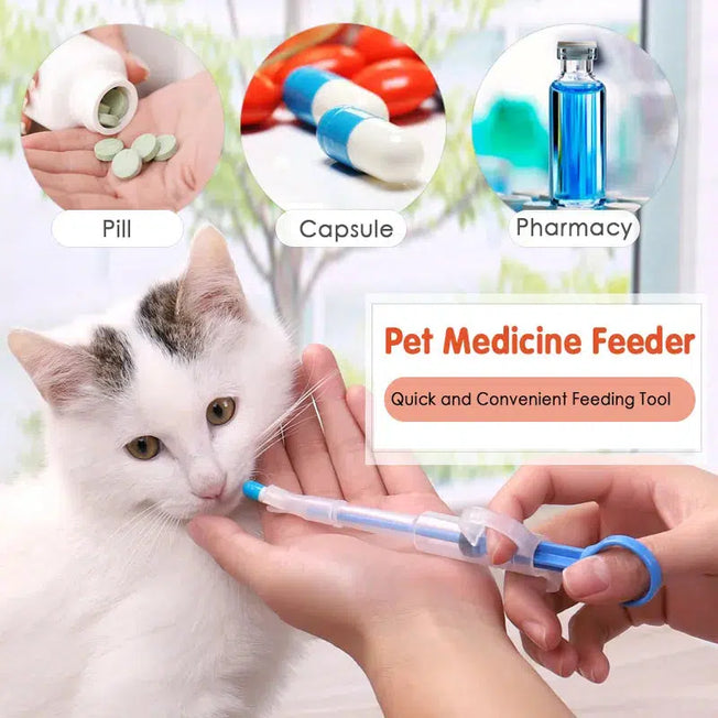 Introducing our Pet Syringe Tablet Pill Gun, a  tool for administering medicine to your beloved pets. This pill gun allows you to easily give pills, or liquid medicine to your pet without any hassle