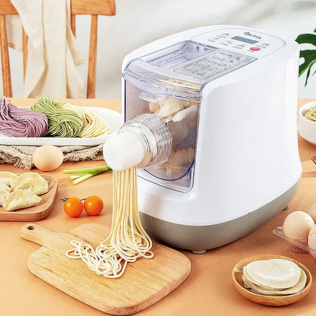 Electric Noodle Maker: Fully Automatic Machine for Crafting Multifunctional Pasta, Dough, and Dumplings in Various Shapes. Available in 220V and 110V