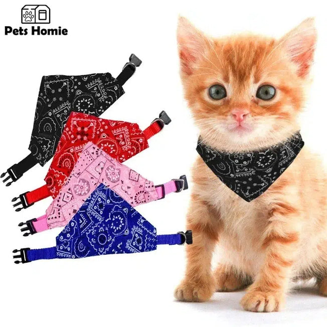 Introducing our Adjustable Pet Saliva Towel, perfect for keeping your furry friend clean and stylish. This bandana-style bib collar is ideal for dogs, puppies, and cats