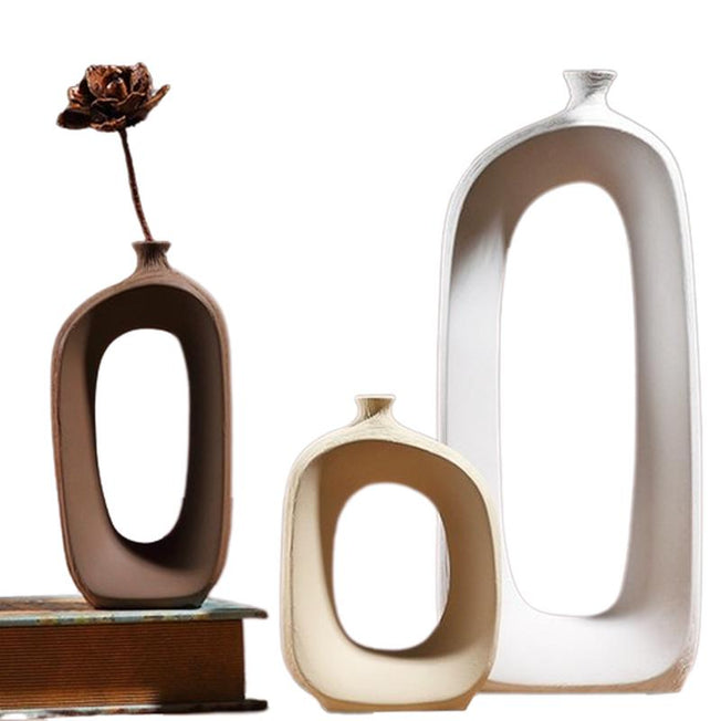Brushed Ceramic Vases | Modern Home Decorations | Stylish Indoor & Outdoor Garden Home