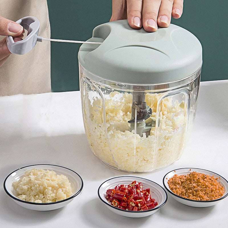 Manual Meat Mincer Garlic Chopper - Versatile Kitchen Tool for Efficient Garlic Pressing, Vegetable and Onion Cutting - Convenient Cooking Accessories | 500 / 900ml