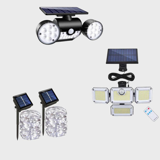 Waterproof Solar Powered Outdoor Light - Waterproof PIR Motion Sensor Solar Light -  LED Solar Outdoor String Lights
