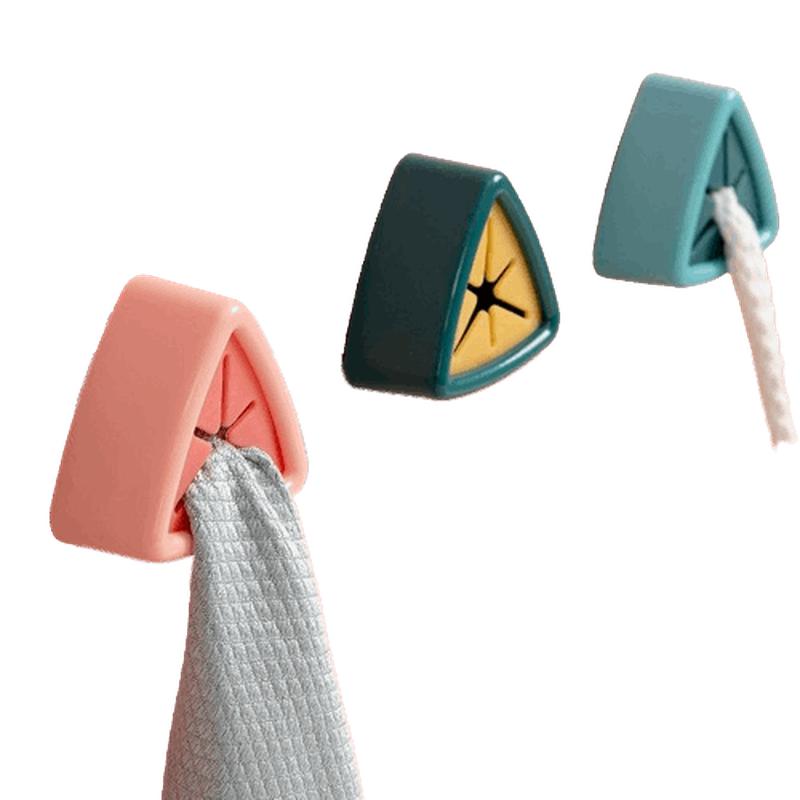 3 pcs / Set Adhesive Towel Storage Racks Hanger | Kitchen Rag Cleaning Tools Hook Rack | Towels Storage Clip Gadgets