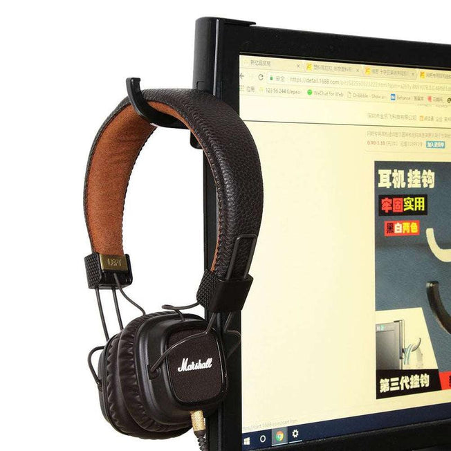 Earphone Holder Headphone Hanger Hook for Desk PC | Space-Saving Organizer for Headset | Adhesive Tape Sticker | Office and Home Accessories