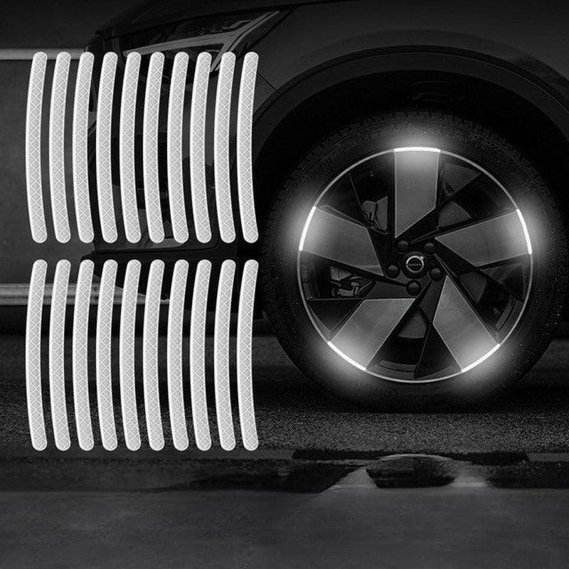 Reflective Car Wheel Hub Stripes with Reflective Tape | Door Safety Opening Auto Rear Warning | Car Accessories