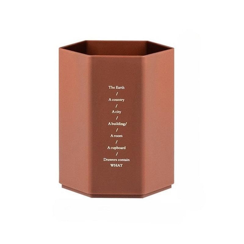 Creative Hexagonal Pen Holder | Large Capacity Pencil Pot & Brush Storage Container | Plastic Desk Organizer