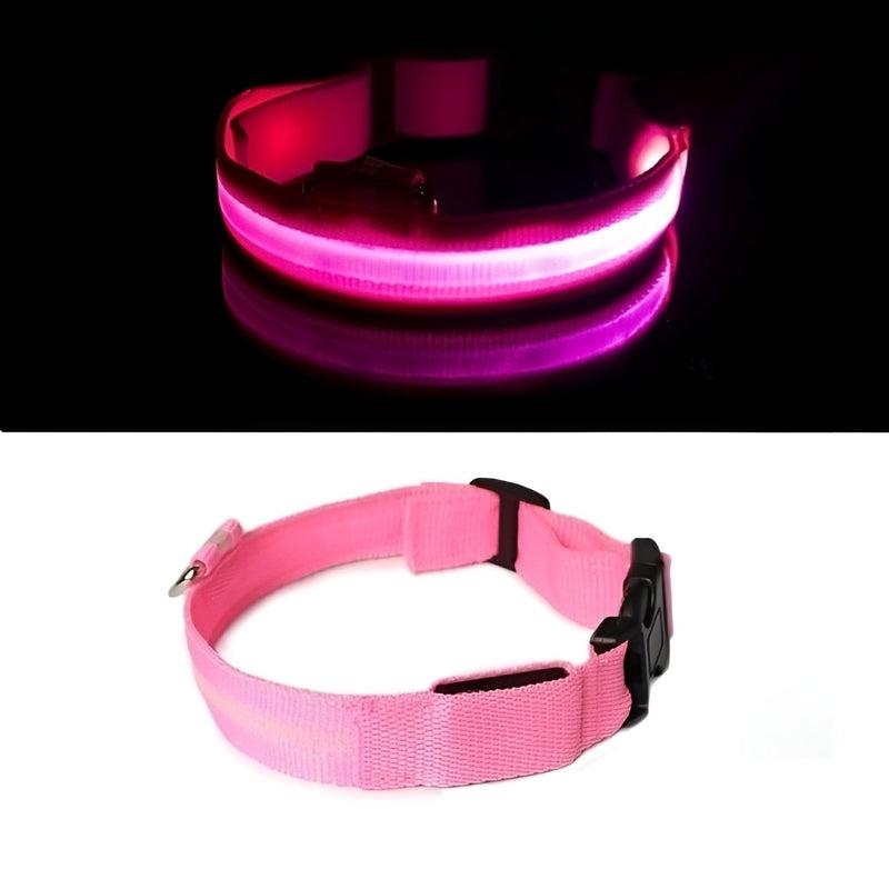 LED Dog Collar Light | Anti-Lost Collar for Dogs | Night Luminous | USB Rechargeable / Battery Operated | Safety Pet Product