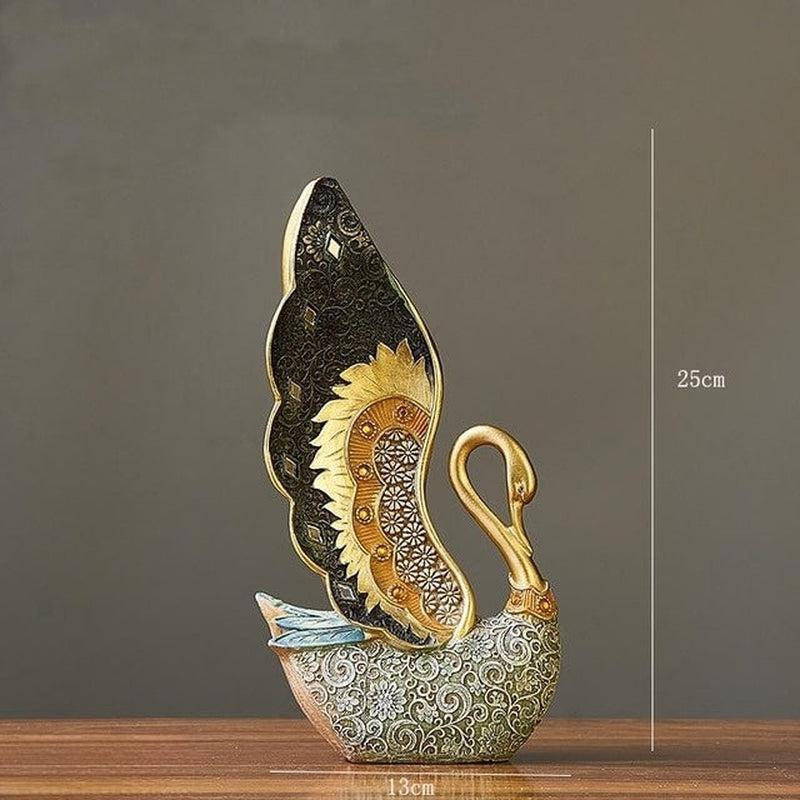 Elegant Swan Couple Statue | Home Decoration, Wedding Gift, Desk Art Figurine