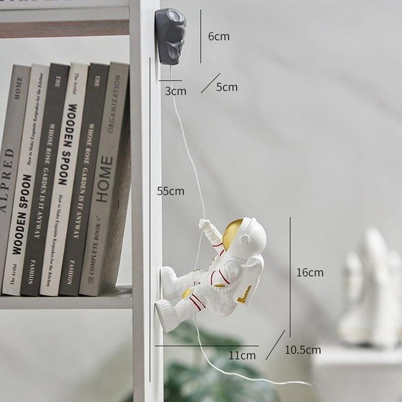 Modern Astronaut Statue Wall Decoration | Fun Resin Figurine | Study Room and Christmas Decor | Children's Gift Idea