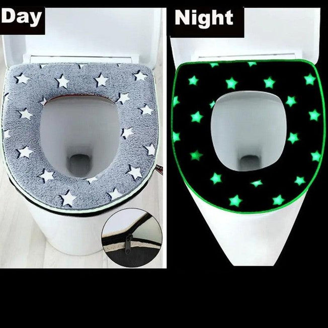 Toilet Seat Cover | Glow in the Dark | Universal Zipper | Washable