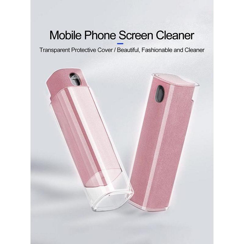 2 In 1 Phone Screen Cleaner Spray Bottle | Microfiber Cleaning Cloth | Portable Tablet Mobile PC Screen Polishing Cleaner Set