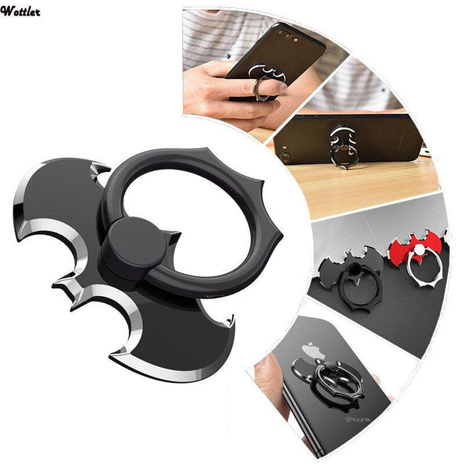 Universal 360 Degree Rotation Bat Metal Mobile Smartphone Ring Grip Finger Holder | Secure Grip & Stand for Mobile Phones in Multiple Colors