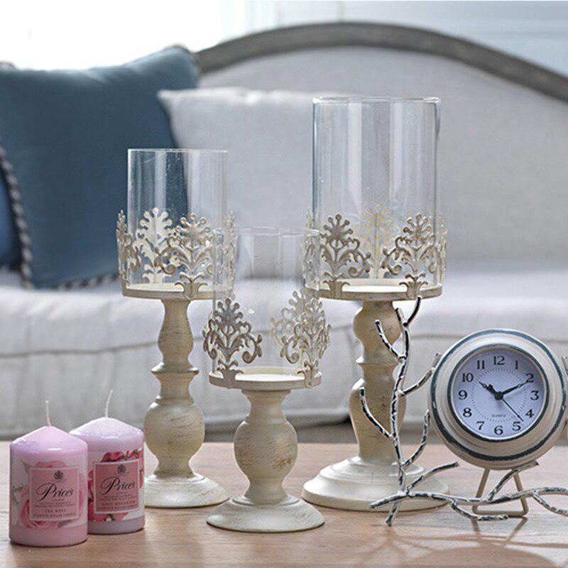 Retro Iron Art Candlestick | Nostalgic French Candle Holder for Romantic Home Decoration