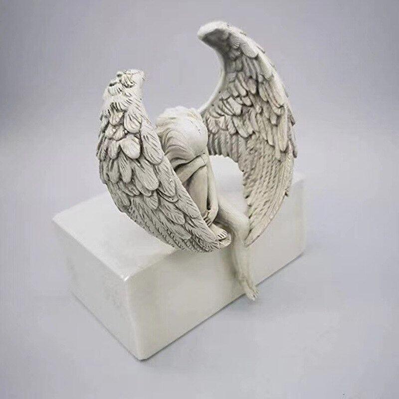 Elegant Redemption Angel Statue | Exquisite Sculpture Decoration for Religious Garden & Home