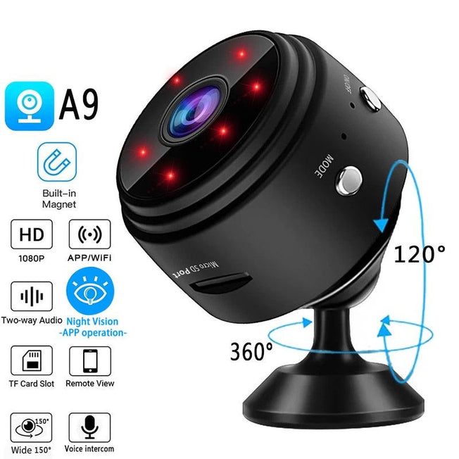 HD1080P WiFi Mini IP Camera | Infrared Night Vision, Motion Detection & Audio for Enhanced Security
