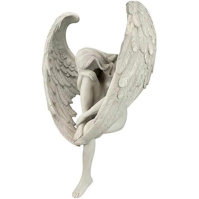 Elegant Redemption Angel Statue | Exquisite Sculpture Decoration for Religious Garden & Home