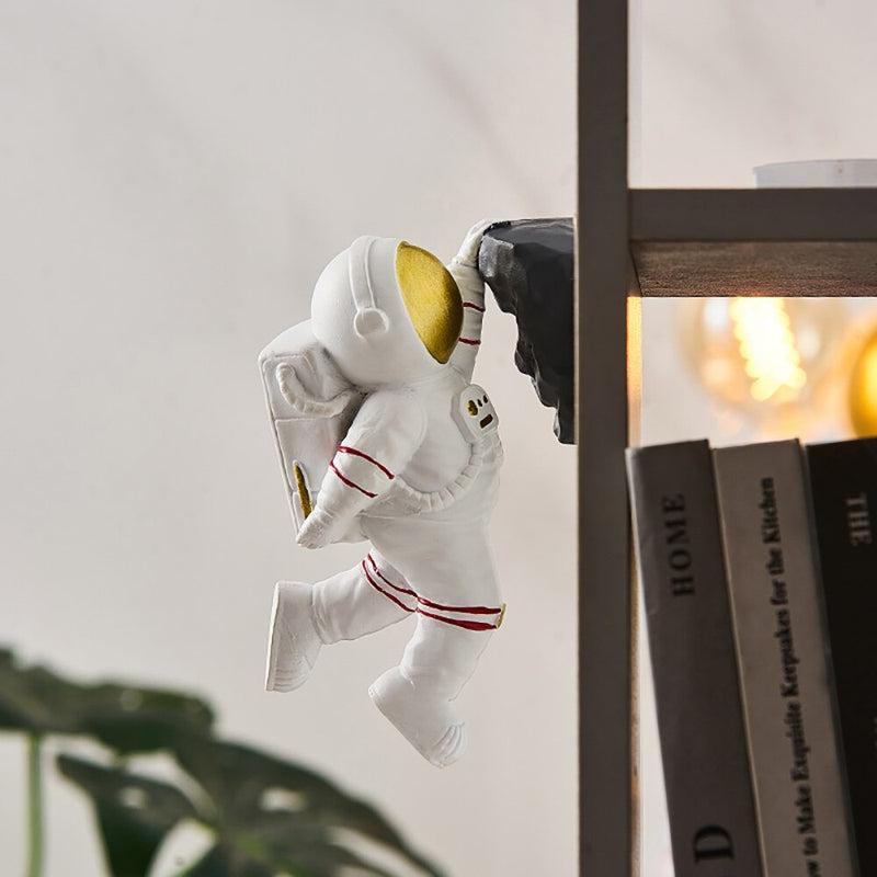 Modern Astronaut Statue Wall Decoration | Fun Resin Figurine | Study Room and Christmas Decor | Children's Gift Idea