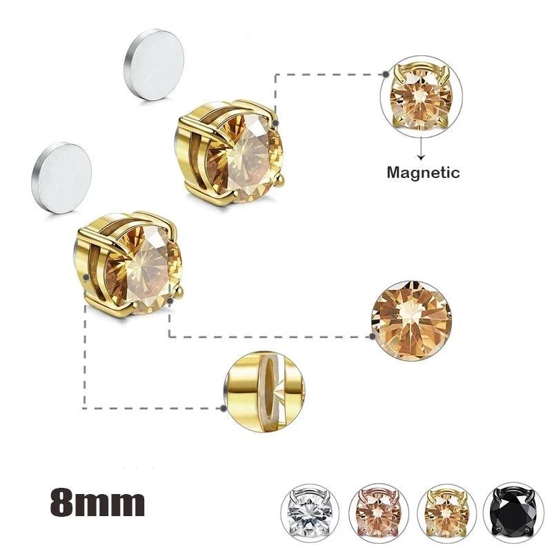 Lymphatic Magnetic Earrings | Slimming Detox Magnetic Therapy Earrings for Women | 8mm, Available in 3 Colors