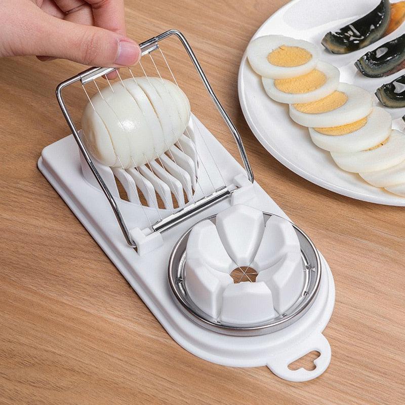 Multifunctional Egg Slicers | Stainless Steel Two-in-One Egg Cutter and Slicer | Kitchen Gadgets