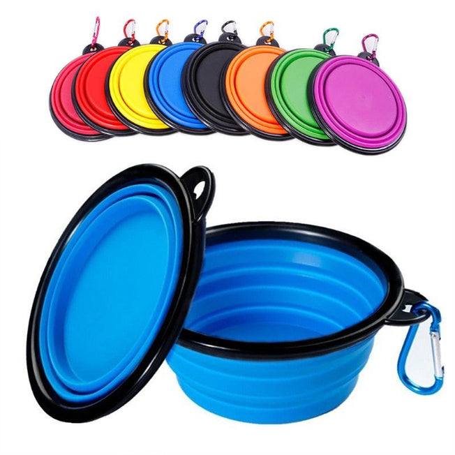 Foldable Silicone Pet Bowl | Portable and Collapsible Feeder for Dogs | Ideal for Outdoor Camping & Travel | 350ml & 1000ml