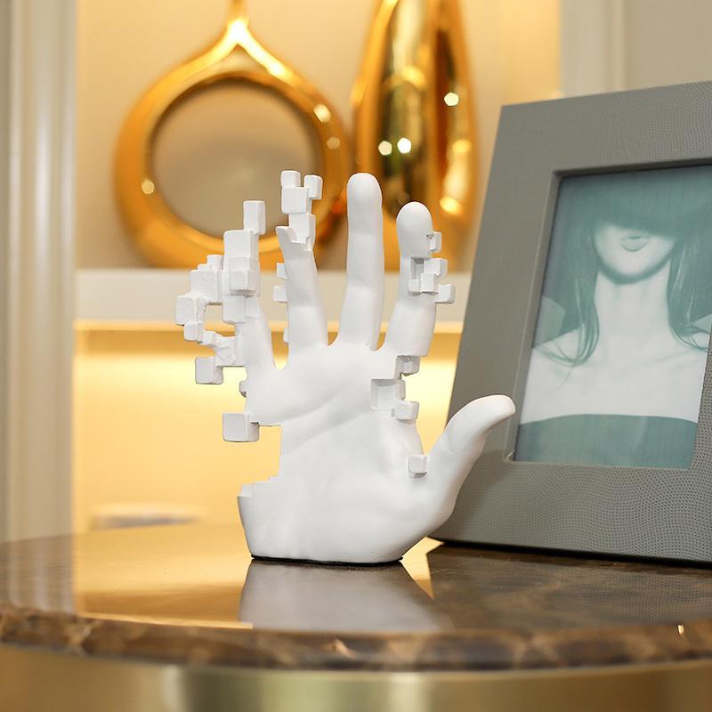 Modern Artist Hand Statue Ornament for Living Room or Office Decor | Unique Desk Accessories & Gift