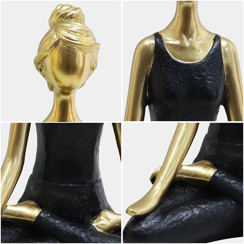 Harmonious Yoga Statues Set | Resin Meditation Lady Figurines for Mindful Home or Office Decor