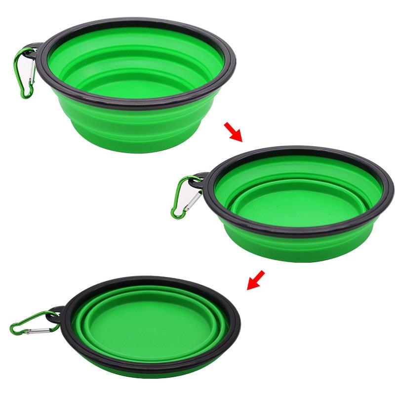 Foldable Silicone Pet Bowl | Portable and Collapsible Feeder for Dogs | Ideal for Outdoor Camping & Travel | 350ml & 1000ml