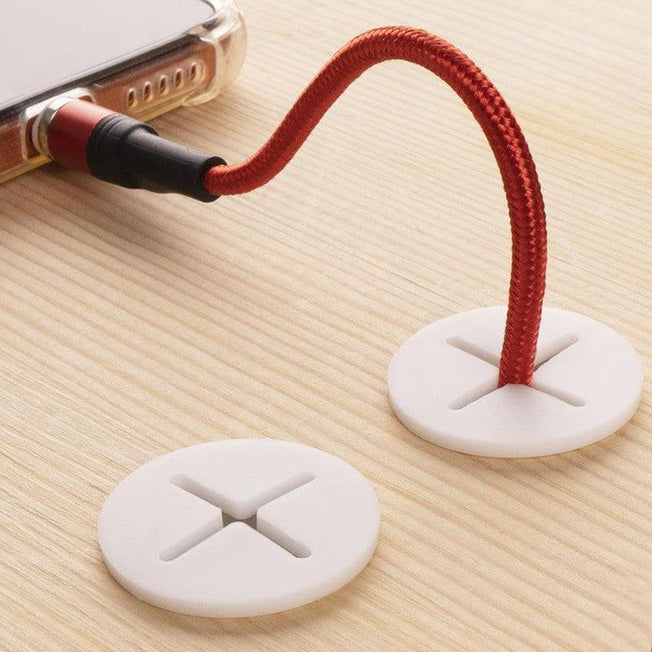 Cable Hole Organizer | Flexible Silicone Round Gasket for Neat Cable Pass Through