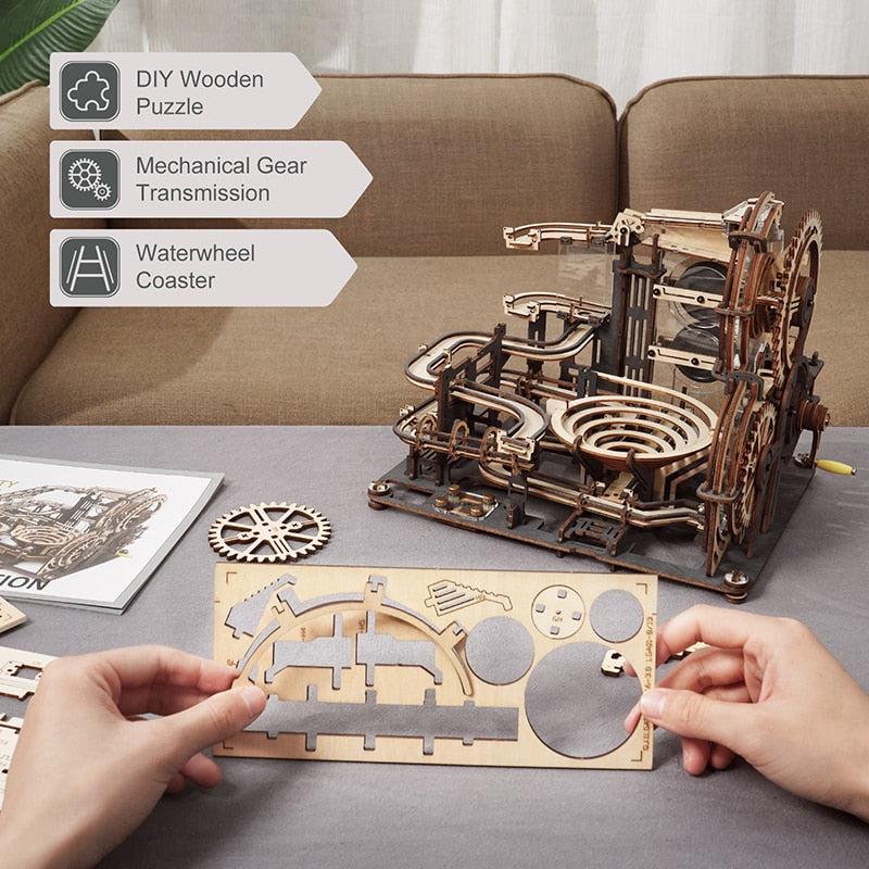 Robotime Rokr Marble Run Set - 3D Wooden Puzzle and Model Building Block Kit